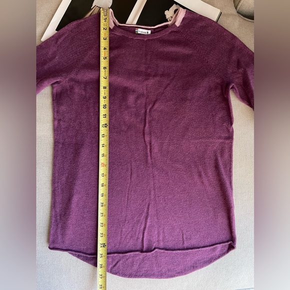 Smartwool Bell Sleeve Crew Neck Sweater In Sangria Heather Size M - Picture 9 of 16